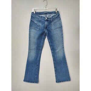RARE HTF MARCIANO Blue Jeans Low Rise 32w 32L Embroidered M Pockets